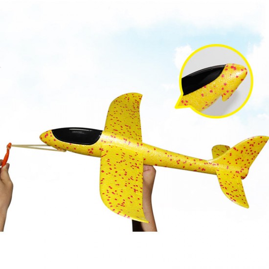 35cm Upgrade EPP Plane Hand Launch Throwing Rubber Band 2 in 1 Aircraft Model Foam Children Parachute Toy