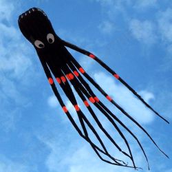 3D 26ft 8m Single Line Black Octopus POWER Sport Huge Soft Kite Outdoor Toy 3D 26ft 8m Single Line Black Octopus POWER Sport Huge Soft Kite Outdoor Toy