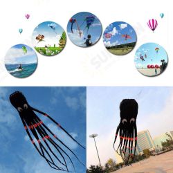 3D 26ft 8m Single Line Black Octopus POWER Sport Huge Soft Kite Outdoor Toy 3D 26ft 8m Single Line Black Octopus POWER Sport Huge Soft Kite Outdoor Toy