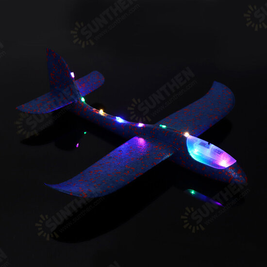 48cm 19inch Hand Launch Throwing Aircraft Airplane DIY Inertial EPP Plane Toy With LED Light