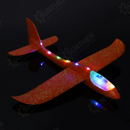 48cm 19inch Hand Launch Throwing Aircraft Airplane DIY Inertial EPP Plane Toy With LED Light