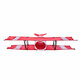 Colorful 3D Aircraft Kite With Handle and Line Good Flying Gift