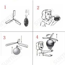 Colorful Traditional Classic Balloon Helicopter Portable Flying Toy Colorful Traditional Classic Balloon Helicopter Portable Flying Toy