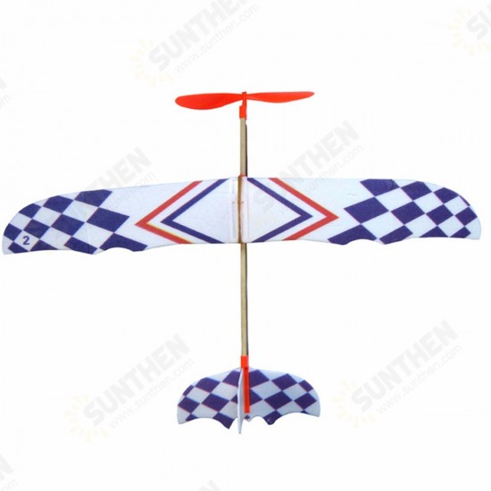 Elastic Rubber Band Powered DIY Foam Plane Kit Aircraft Model Educational Toy