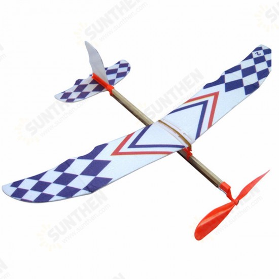 Elastic Rubber Band Powered DIY Foam Plane Kit Aircraft Model Educational Toy