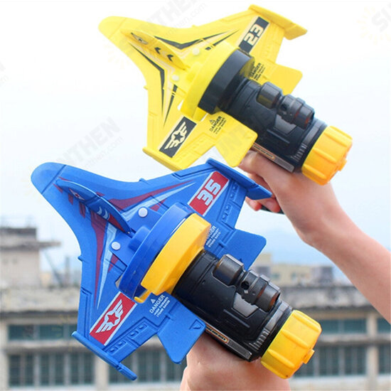 Hand Throwing Swivel Foam Aircraft Outdoor Launcher Gliding Flying Plane Model Children Toys Gifts