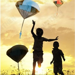 Kids Hand Throwing Parachute Kite Outdoor Play Game Toy Kids Hand Throwing Parachute Kite Outdoor Play Game Toy