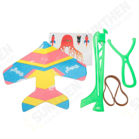 LED Light Plane DIY Model Arrow Rocket Flying Toy Party Gift Elastic