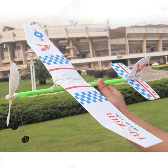 Rubber Bands Power Plane Hand Launch Throwing Airplane Foam Inertial Gliders Aircraft Outdoor Toys for Kids Gifts