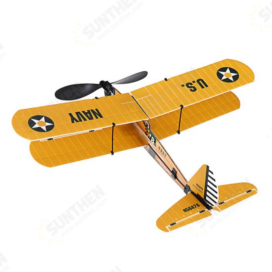 18 Inches STEARMAN Rubber Band Powered Aircraft Model Plane Toy