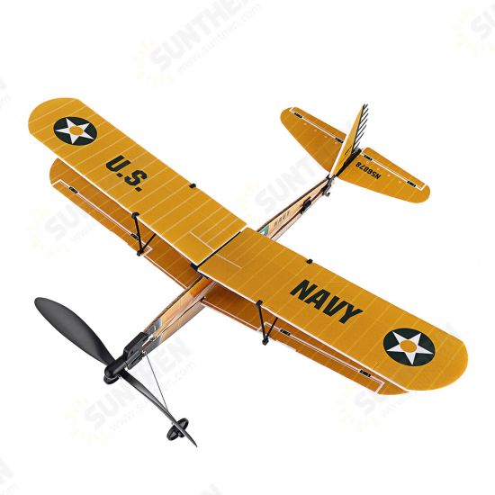 18 Inches STEARMAN Rubber Band Powered Aircraft Model Plane Toy