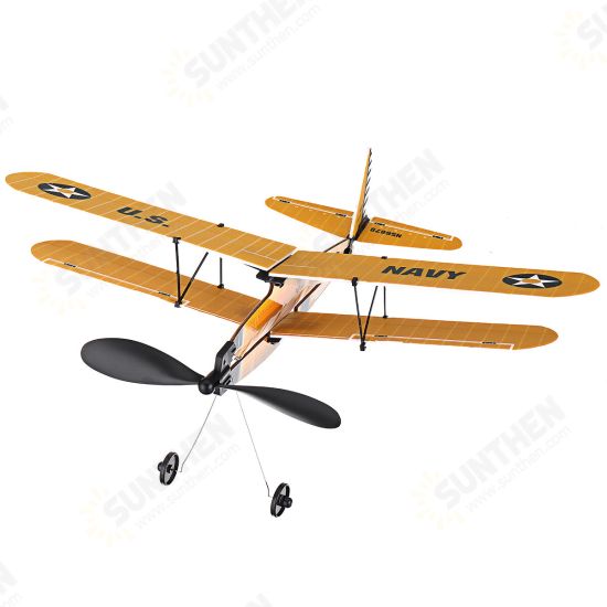 18 Inches STEARMAN Rubber Band Powered Aircraft Model Plane Toy