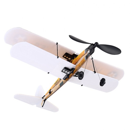 18 Inches STEARMAN Rubber Band Powered Aircraft Model Plane Toy