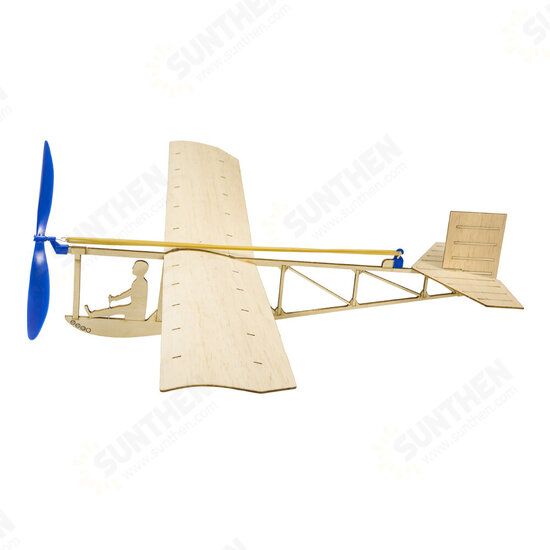 VA04 1920'S Power Gliders DIY Handmade Assemble Rubber Band Powered Outdoor KIT Airplane Model Toy for Kids Birthday Gift