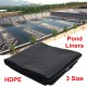 10m Black Durable Pond Liner Garden Pool HDPE Membrane Reinforced Landscaping Protector