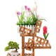 Solid Wood Flower Plant Display Stand Home Garden Plant Flower Pot Storage Rack Durable Balcony Flower Stand Decorations