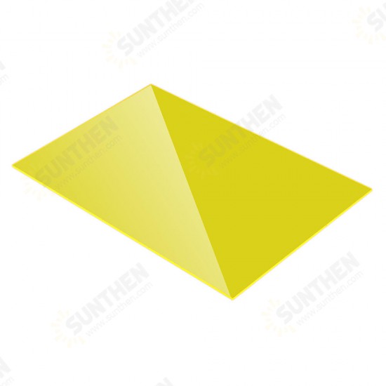 200x300mm Yellow PMMA Acrylic Transparent Sheet Acrylic Plate Perspex Gloss Board Cut Panel