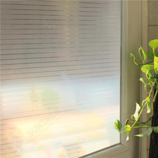 45x200cm Stripe Glass Frosted Privacy Protection Window Film Sticker