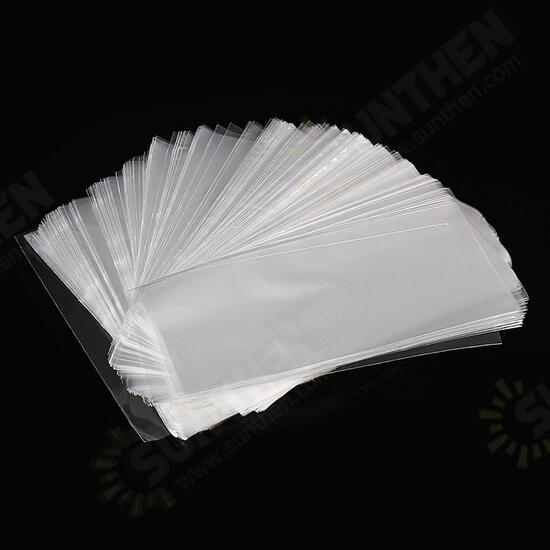 500Pcs OPP Transparent Cello Bags Cellophane Bag Flat Pocket Reusable Packaging Bag Without Adhesive