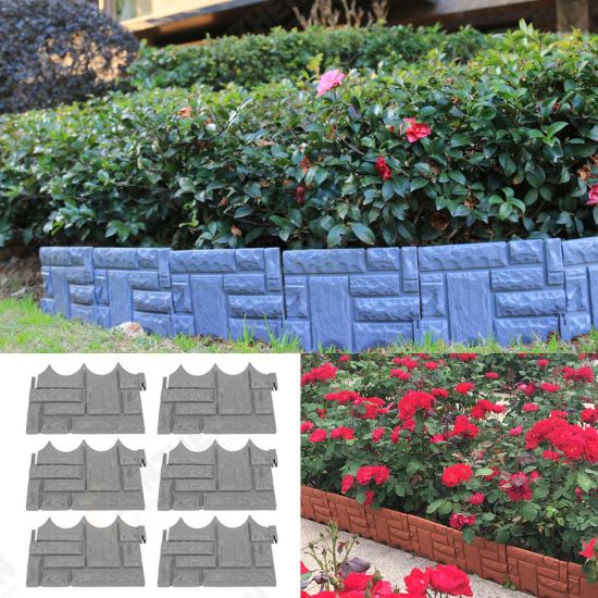 6Pcs Garden Fence Outdoor Landscape Fencing Flower Barrier Border Edging Decorations