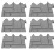 6Pcs Garden Fence Outdoor Landscape Fencing Flower Barrier Border Edging Decorations