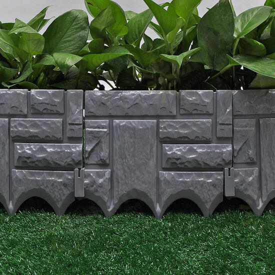 6Pcs Plastic Fence Outdoor Garden Lawn Edging Yard Plant Border Panel Paths Garden Landscape Decorations