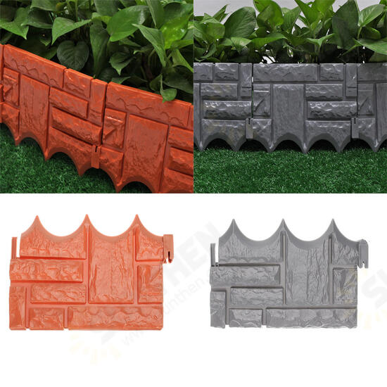 6Pcs Plastic Fence Outdoor Garden Lawn Edging Yard Plant Border Panel Paths Garden Landscape Decorations