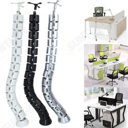 ABS Round Cable Sleeve Wire Organizer Coiled Tube Cable Management Sleeves Tube Protector for Home Office ABS Round Cable Sleeve Wire Organizer Coiled Tube Cable Management Sleeves Tube Protector for Home Office