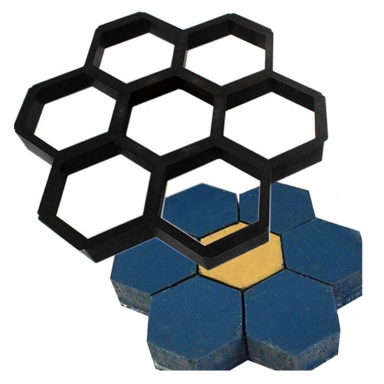 Honeycomb Hexagon Walk Maker Stepping Stone Reusable Paver Molds Brick Mould Cement Brick Mold DIY Garden Walkway Pavement