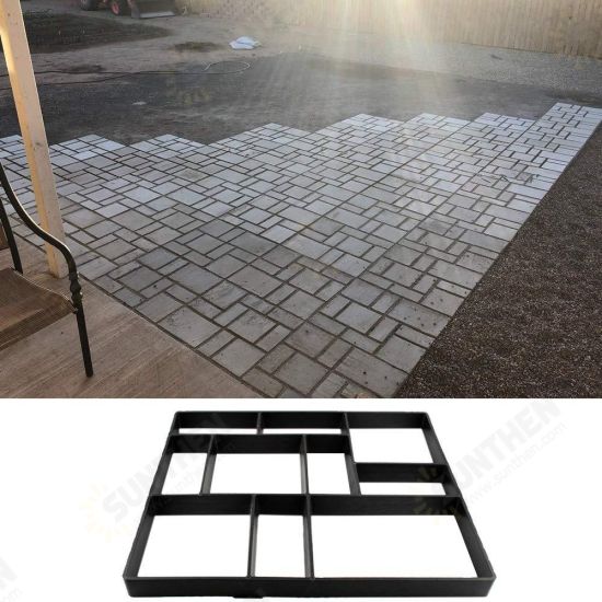 Rectangle Walk Maker Stepping Stone Reusable Paver Molds Brick Mould Cement Brick Mold DIY Garden Walkway Pavement