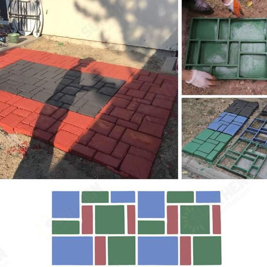 Rectangle Walk Maker Stepping Stone Reusable Paver Molds Brick Mould Cement Brick Mold DIY Garden Walkway Pavement