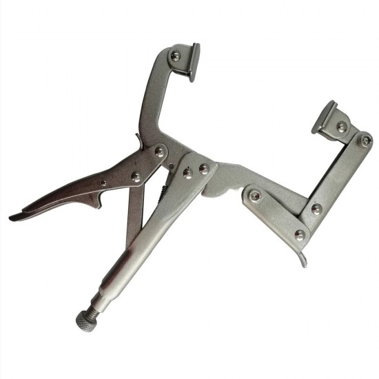 1PCS 10Inches 4-Point Locking Pliers Quick Adjustable Width of C-Clamp Holding from 2in~5in Locking Pliers