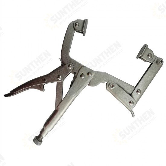 1PCS 10Inches 4-Point Locking Pliers Quick Adjustable Width of C-Clamp Holding from 2in~5in Locking Pliers