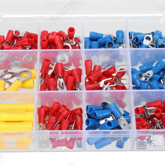 300PCS Boxed HS-30J Crimping Pliers + Cold-pressed Cable Terminal Copper Terminal Combination