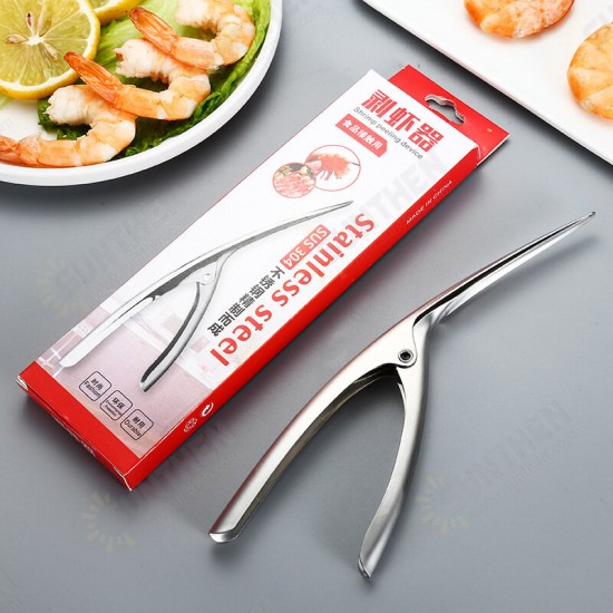 304 Stainless Steel Peeling Shrimp Artifact Practical Peeling Shrimp Pliers Open Shrimp Peeling Skin Shrimp Shrimp Crayfish Kitchen Gadgets Plier Tool