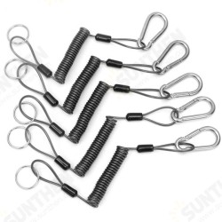 5Pcs 26cm Steel Plier Coil Tether Lanyard Secure Grip Retracting Tool 5Pcs 26cm Steel Plier Coil Tether Lanyard Secure Grip Retracting Tool