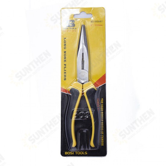 6/8 Inch High Carbon Steel Long Nose Plier BS193067/87