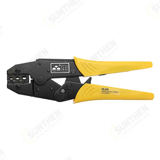 HS-03B Crimping Ratchet Plier 15-10AWG Wire Stripper Crimping Tool 1.5-6mm2