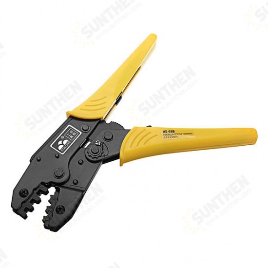 HS-03B Crimping Ratchet Plier 15-10AWG Wire Stripper Crimping Tool 1.5-6mm2