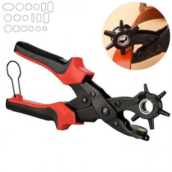 DIY Home or Craft Projects Super Heavy Duty Rotary Puncher, Multi Hole Sizes Maker Tool