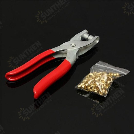 Eyelet Pliers Setter With 100pcs Eyelet Grommet For Bags Leather Belt