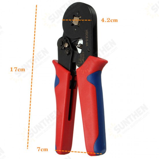 HSC8 6-4A AWG23-10 Wire Stripper Self Adjusting Crimping Plier Ratcheting Ferrule Crimper Tool