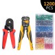 HSC8 6-6A Crimping Pliers + Ye-1 Wire Stripping Pliers + 1200pcs Terminal Set