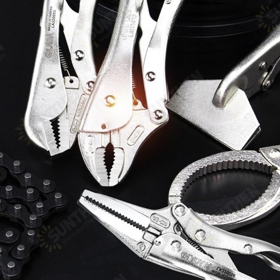 Power Locking Pliers Set Welding/Straight/ Needle Nose/ Flat Nose/ Sealing/ Oil Filter Locking Pliers