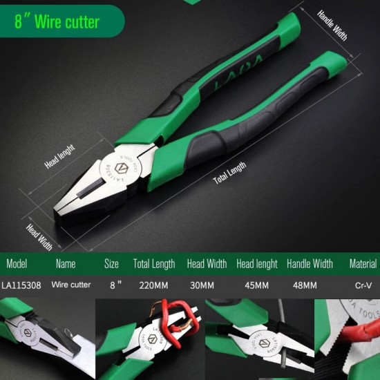 Wire Cutter Japan Type Long Nose Pliers Cr-V Fishing Pliers Fish Tools Steel Wire Side Cutter