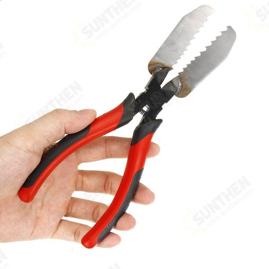 Large Serrated Pliers Black And Red Coloured Pliers