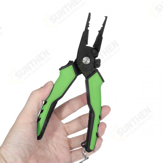 Portable Aluminum Alloy Fishing Grip Fishing Pliers Split Ring Cutters Line Hook Recover Fishing Tackle