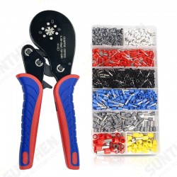 Ratchet Ferrule Crimping Tool Kit-Ferrule Crimper Plier 0.08-16mm2 Wire Ferrules Crimp Wire Ends Terminal Connectors With 800/1200/1800PCS Terminal Ratchet Ferrule Crimping Tool Kit-Ferrule Crimper Plier 0.08-16mm2 Wire Ferrules Crimp Wire Ends Terminal Connectors With 800/1200/1800PCS Terminal