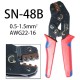 SN-48B Car Electrical Wire Connector Plug Automotive Waterproof 1/2/3/4 Pin Motocycle Truck Harness Male Female Crimping Pliers