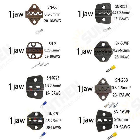 SN-48B Crimper Kit 0.5-2.5mm 2 20-13AAWG Interchangeable Die Wire Terminal Crimping Manual Tool For 2.84.8 6.3 XH2.54 Terminals